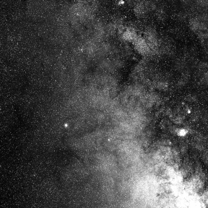 one hour stack of sagittarius region near lagoon
                        nebula